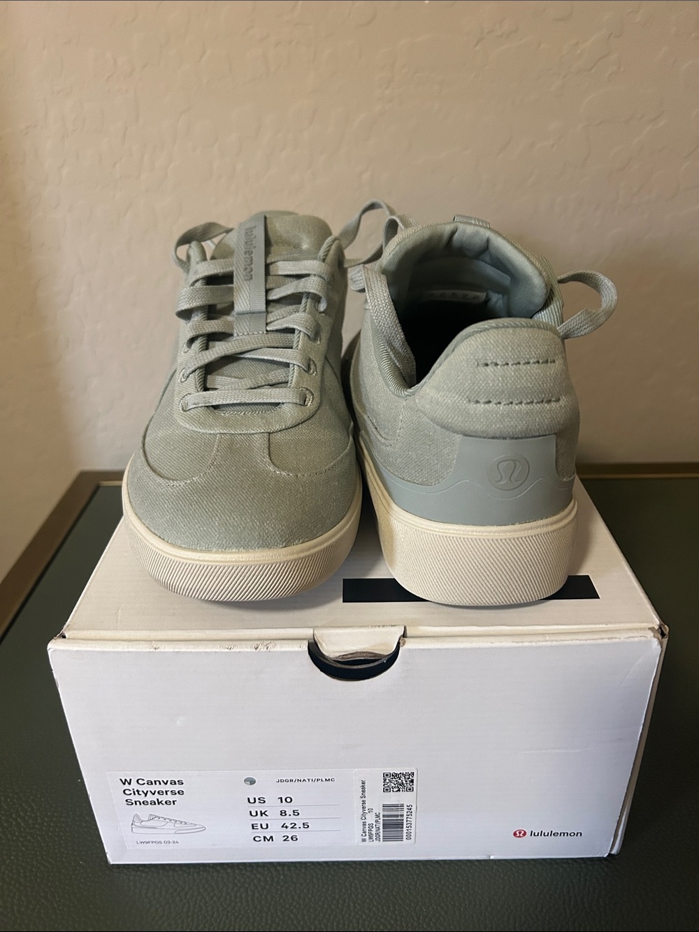 🍋NWBox🍋Lululemon 🍋Womens Canvas Cityverse Sneaker Sage with Off-White Sole🍋
